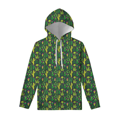 Cute Cactus Plant Pattern Print Pullover Hoodie