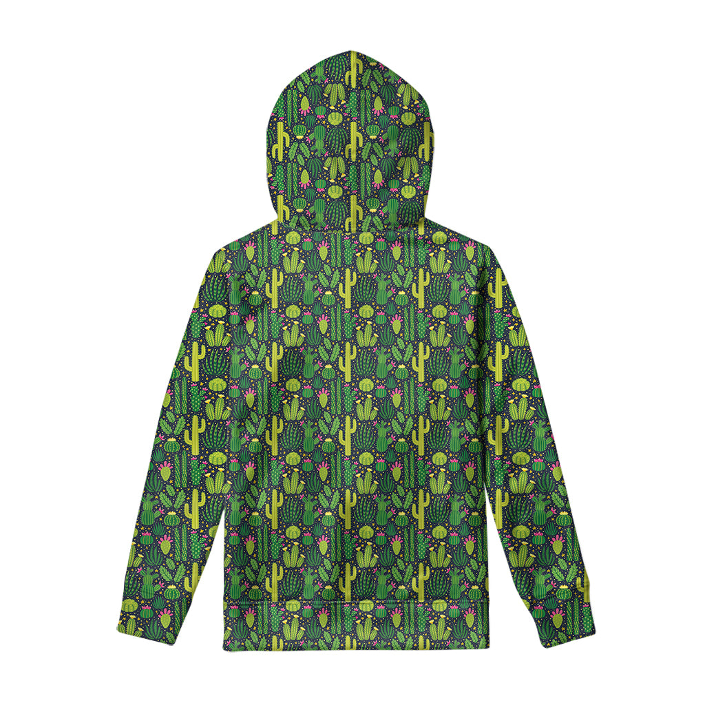 Cute Cactus Plant Pattern Print Pullover Hoodie