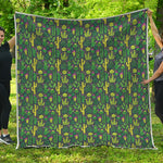 Cute Cactus Plant Pattern Print Quilt