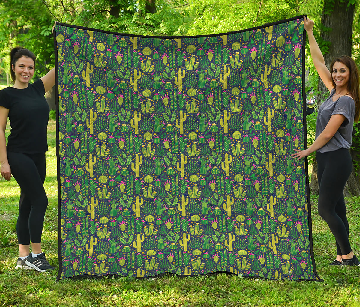 Cute Cactus Plant Pattern Print Quilt