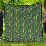 Cute Cactus Plant Pattern Print Quilt