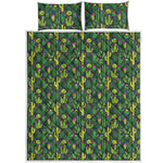 Cute Cactus Plant Pattern Print Quilt Bed Set
