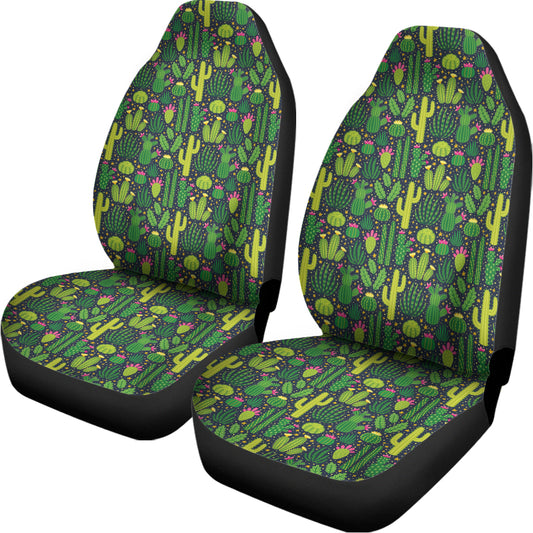 Cute Cactus Plant Pattern Print Universal Fit Car Seat Covers