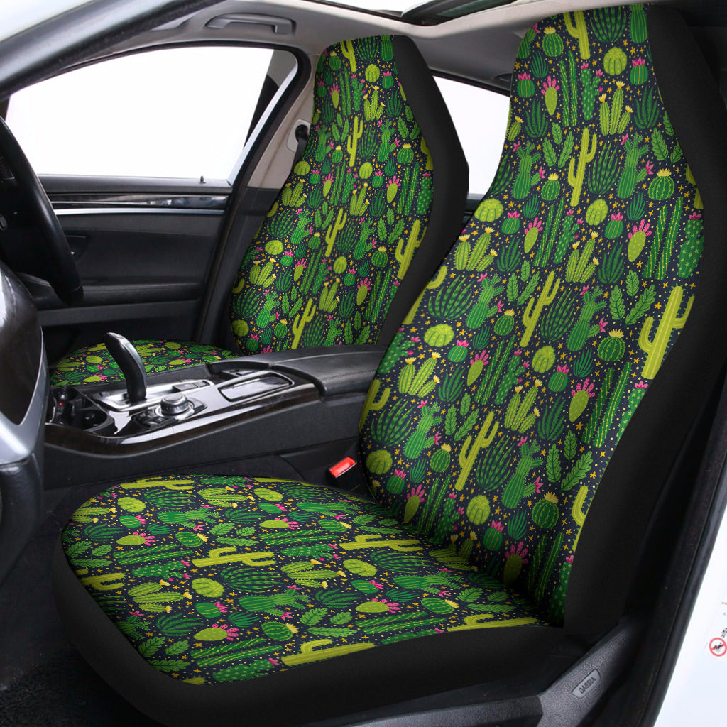 Cute Cactus Plant Pattern Print Universal Fit Car Seat Covers