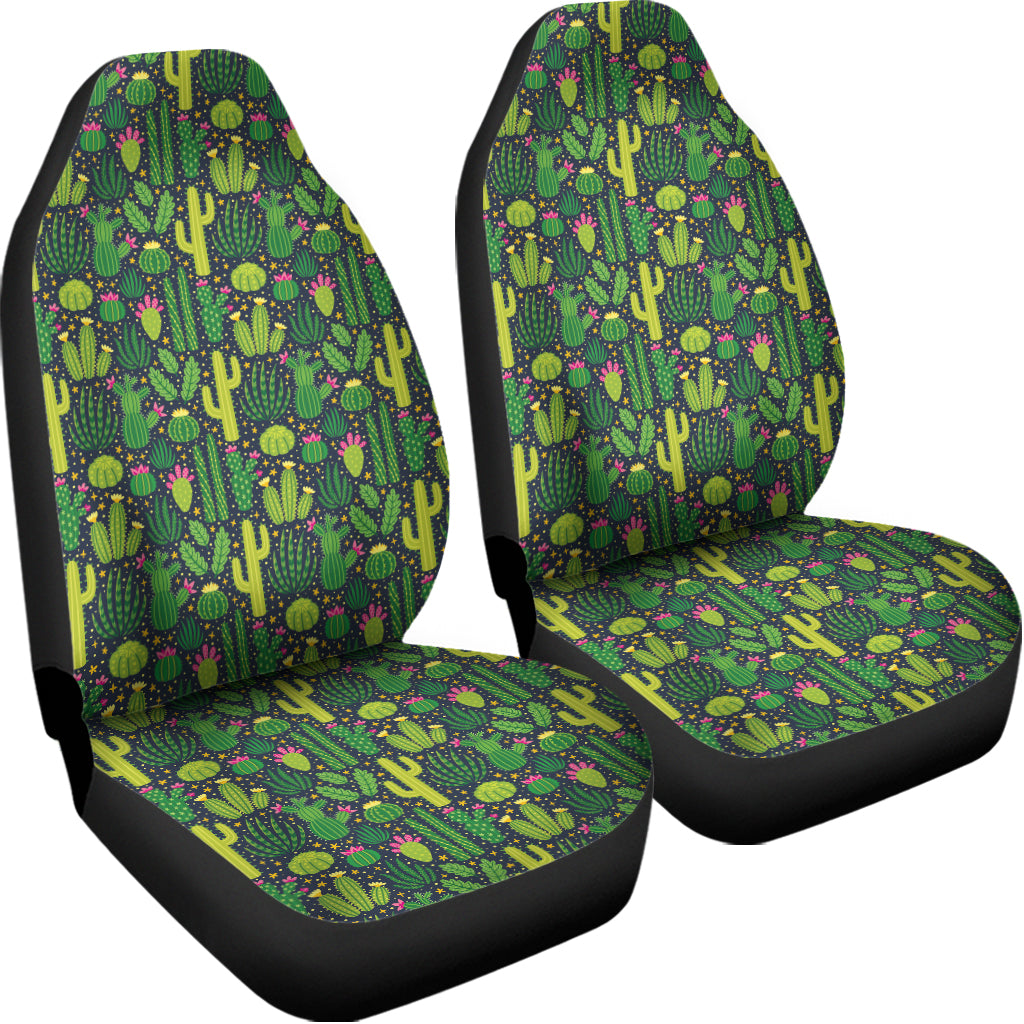 Cute Cactus Plant Pattern Print Universal Fit Car Seat Covers