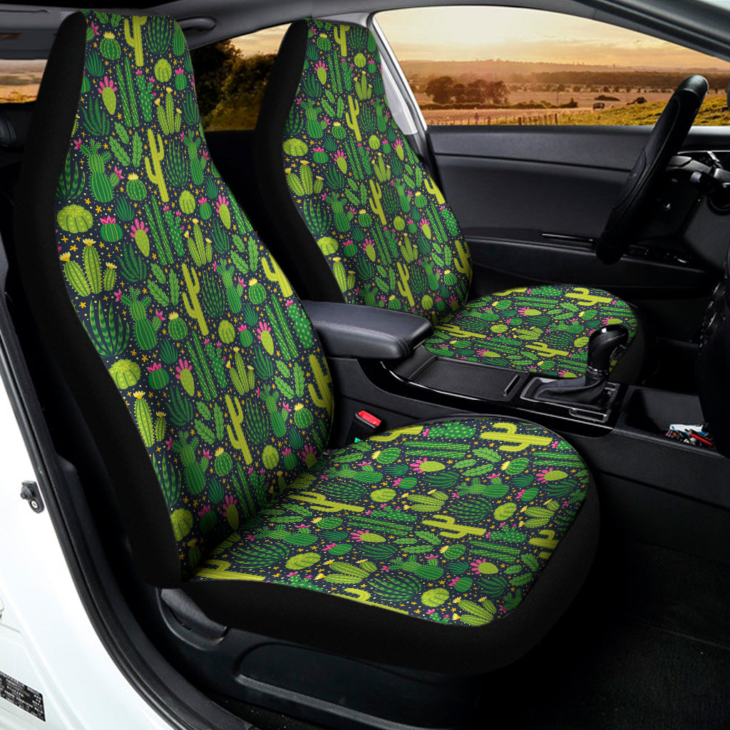 Cute Cactus Plant Pattern Print Universal Fit Car Seat Covers