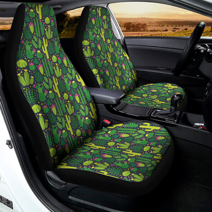 Cute Cactus Plant Pattern Print Universal Fit Car Seat Covers