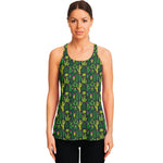 Cute Cactus Plant Pattern Print Women's Racerback Tank Top
