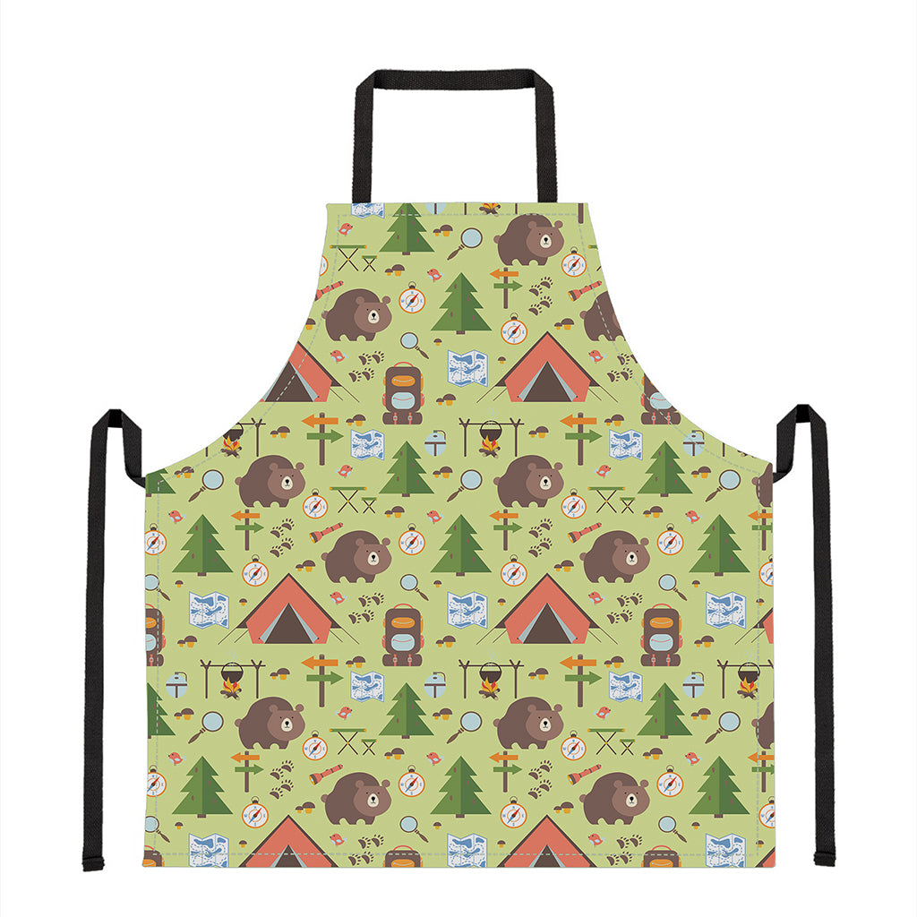 Cute Camping Pattern Print Apron