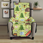 Cute Camping Pattern Print Armchair Protector