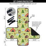 Cute Camping Pattern Print Armchair Protector