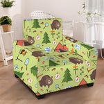 Cute Camping Pattern Print Armchair Slipcover