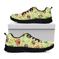 Cute Camping Pattern Print Black Running Shoes