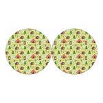 Cute Camping Pattern Print Car Coasters