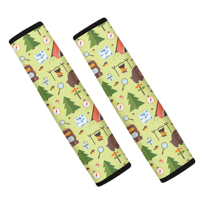 Cute Camping Pattern Print Car Seat Belt Covers