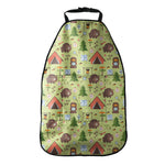 Cute Camping Pattern Print Car Seat Organizers