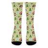 Cute Camping Pattern Print Crew Socks