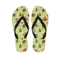 Cute Camping Pattern Print Flip Flops