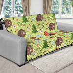 Cute Camping Pattern Print Futon Protector