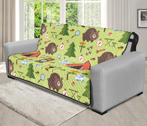 Cute Camping Pattern Print Futon Protector