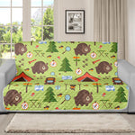 Cute Camping Pattern Print Futon Protector