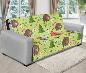 Cute Camping Pattern Print Futon Protector