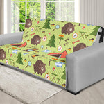 Cute Camping Pattern Print Futon Protector