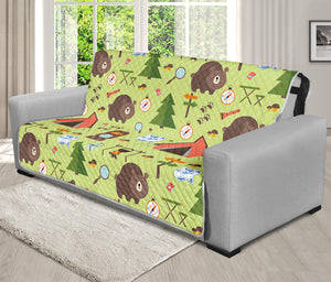 Cute Camping Pattern Print Futon Protector