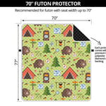 Cute Camping Pattern Print Futon Protector