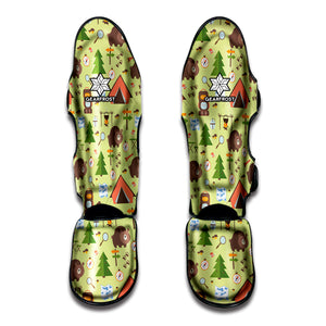 Cute Camping Pattern Print Muay Thai Shin Guard