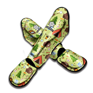 Cute Camping Pattern Print Muay Thai Shin Guard