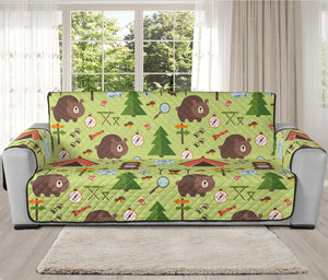 Cute Camping Pattern Print Oversized Sofa Protector