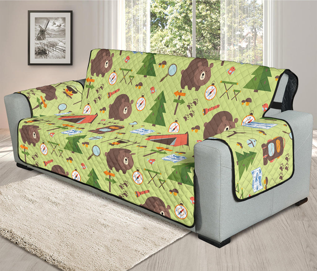 Cute Camping Pattern Print Oversized Sofa Protector