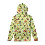 Cute Camping Pattern Print Pullover Hoodie