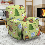 Cute Camping Pattern Print Recliner Slipcover