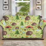 Cute Camping Pattern Print Sofa Protector