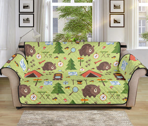 Cute Camping Pattern Print Sofa Protector