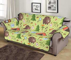 Cute Camping Pattern Print Sofa Protector