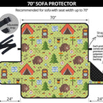 Cute Camping Pattern Print Sofa Protector