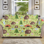 Cute Camping Pattern Print Sofa Protector