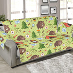 Cute Camping Pattern Print Sofa Protector