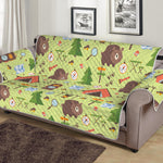 Cute Camping Pattern Print Sofa Protector