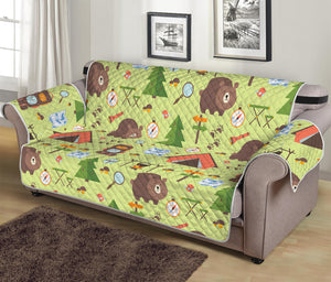 Cute Camping Pattern Print Sofa Protector