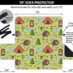 Cute Camping Pattern Print Sofa Protector