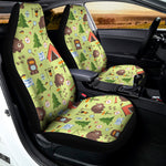Cute Camping Pattern Print Universal Fit Car Seat Covers