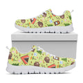 Cute Camping Pattern Print White Running Shoes