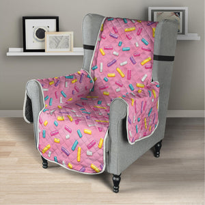 Cute Candy Pattern Print Armchair Protector