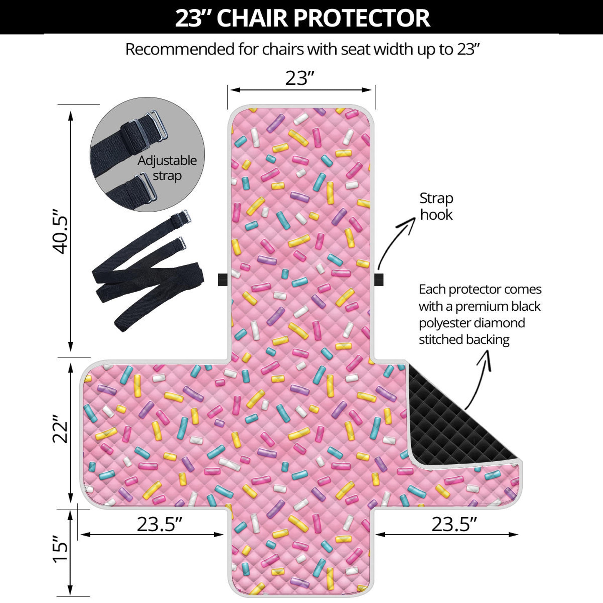 Cute Candy Pattern Print Armchair Protector