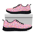 Cute Candy Pattern Print Black Running Shoes