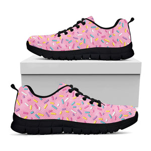 Cute Candy Pattern Print Black Sneakers